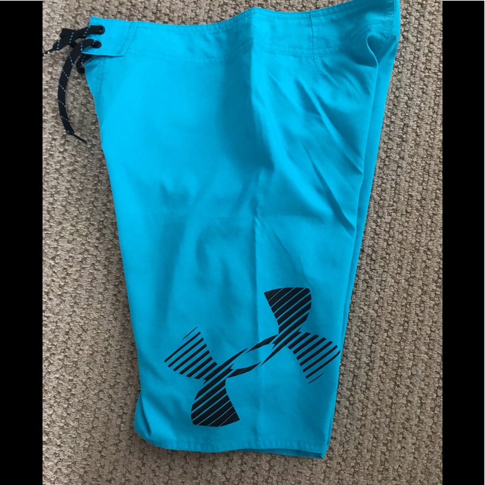 Blue and Black under Armor board shorts